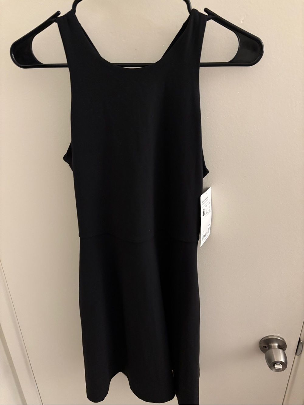 Athleta Black Conscious Powervita Fabric Mini Dress with Phone Pockets